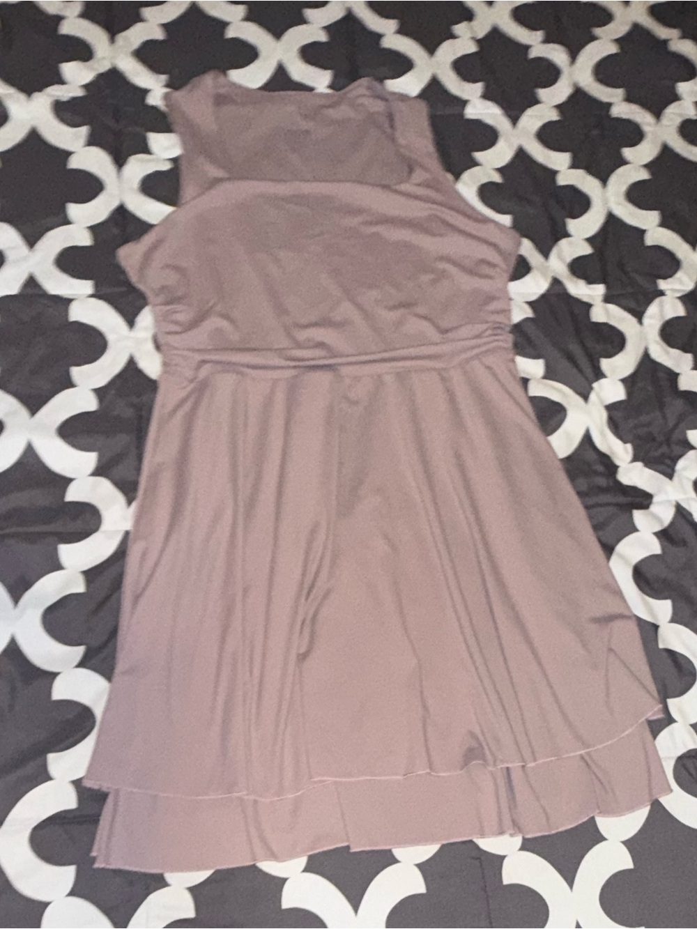 Sleeveless Mauve Skater Mini Dress